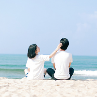 海滩情侣头像 唯美好看有意境的海滩情侣头像图片